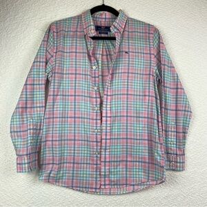 Vineyard Vines Pastel Plaid Whale Shirt
